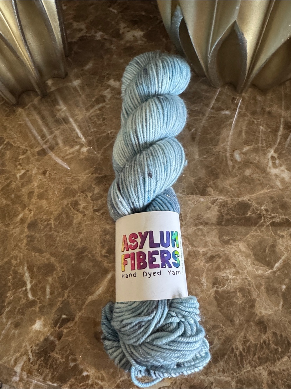 Hand-Dyed Yarn in Light Blue